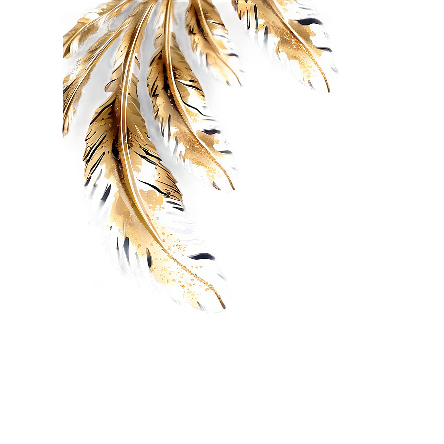 Gold Sparkle Feather Png 78