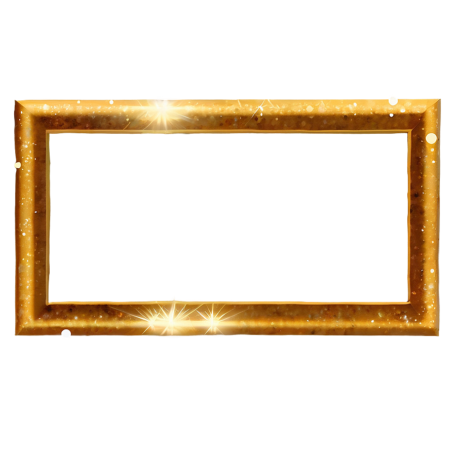 Gold Sparkle Frame Png Lni47