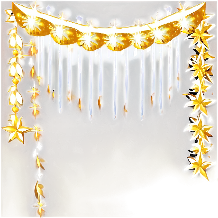 Gold Sparkle Garland Png Xsv