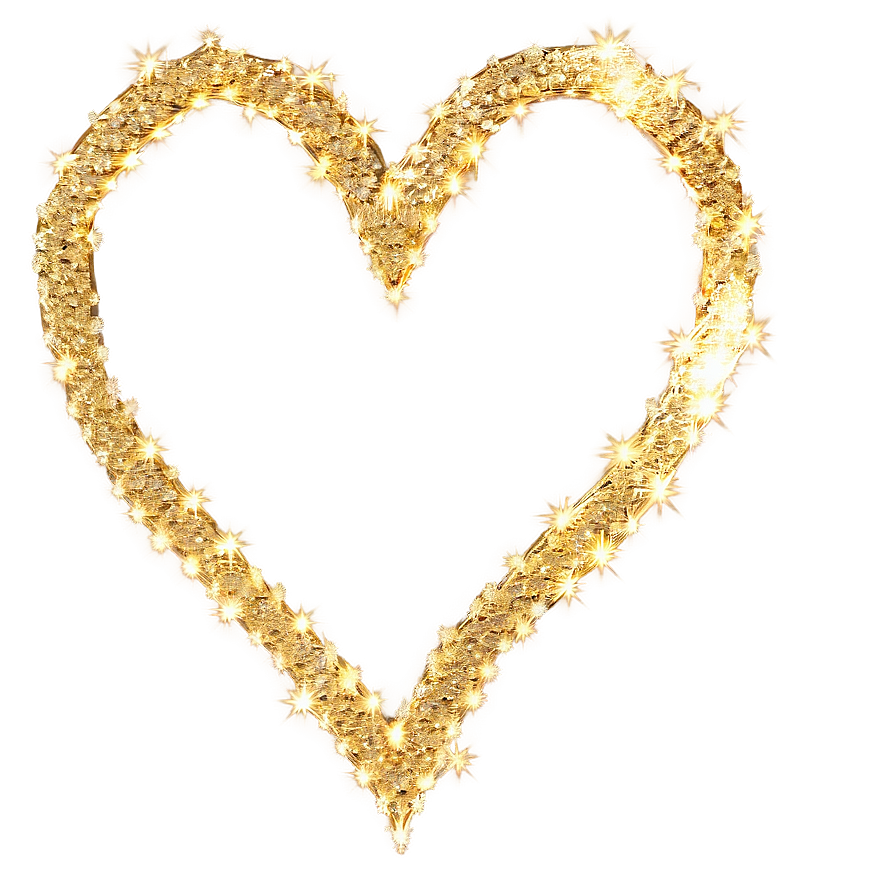 Gold Sparkle Heart Png 74