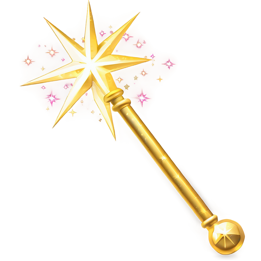 Gold Sparkle Magic Wand Png 67