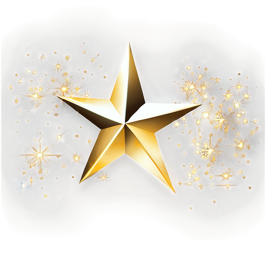 Gold Sparkle Star Png 86