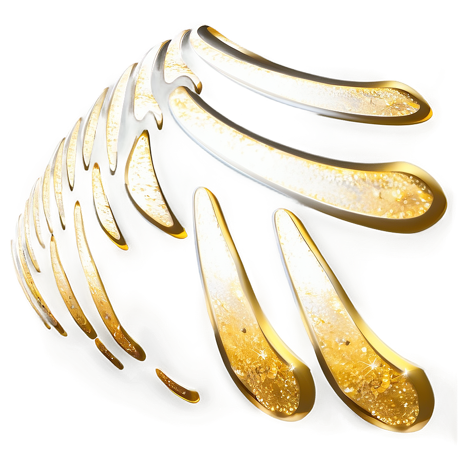 Gold Sparkle Wave Png Orh23