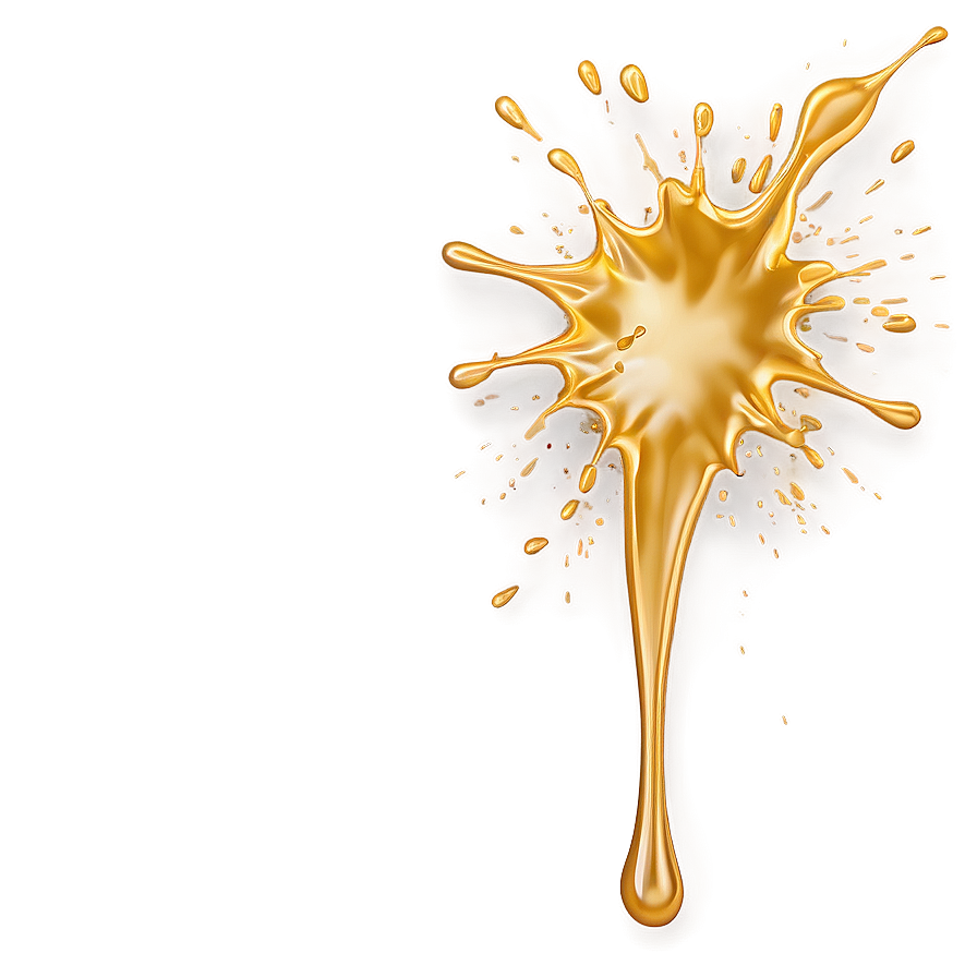 Gold Splash Ink Drop Png 06282024