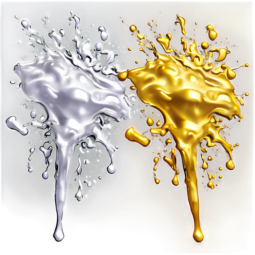 Gold Splash Ink Drop Png 06282024