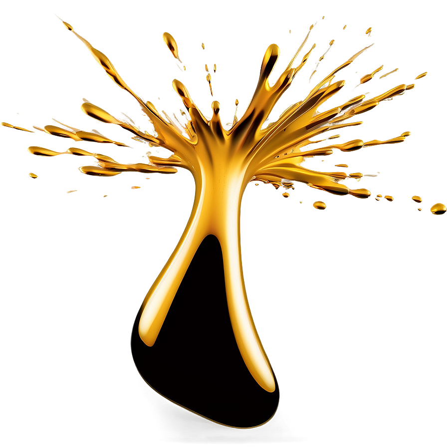 Gold Splash On Black Background Png Yvr10