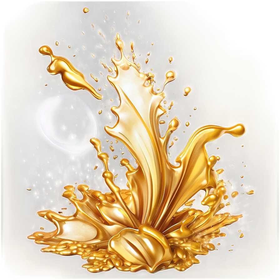 Gold Splash On Transparent Png Hnq