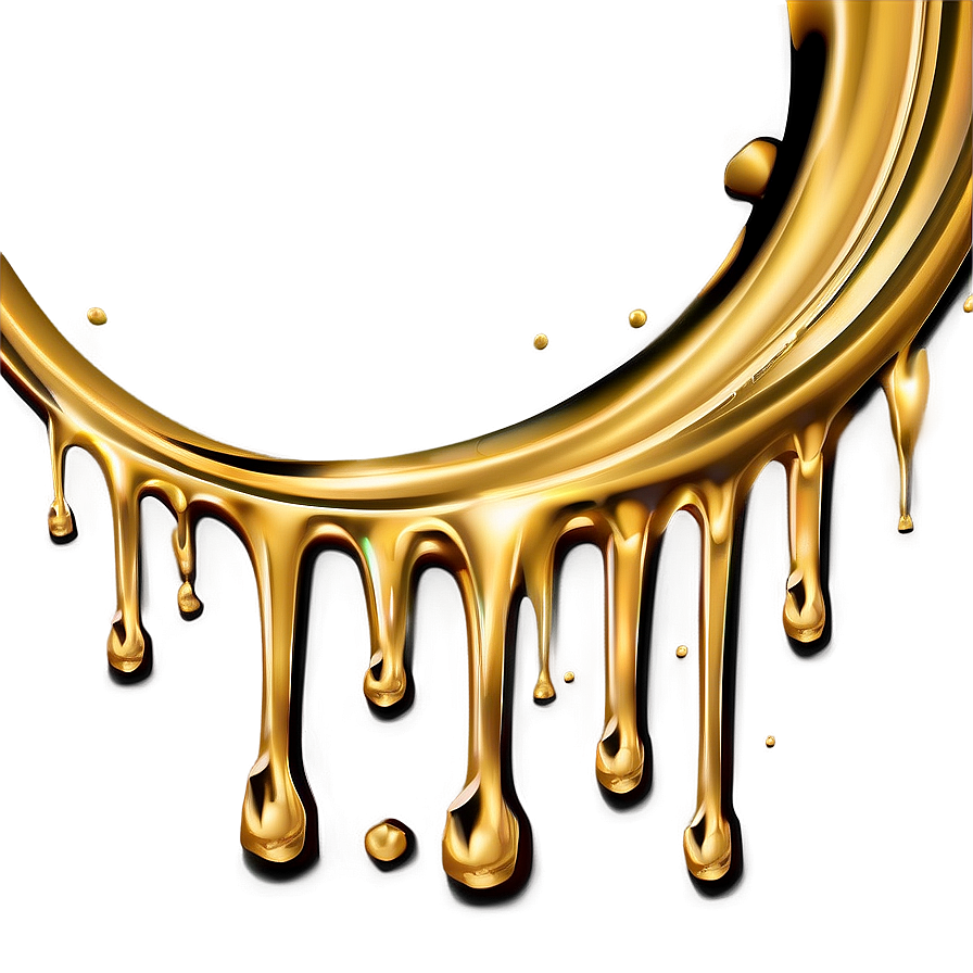 Gold Spray Paint Drip Png Ith