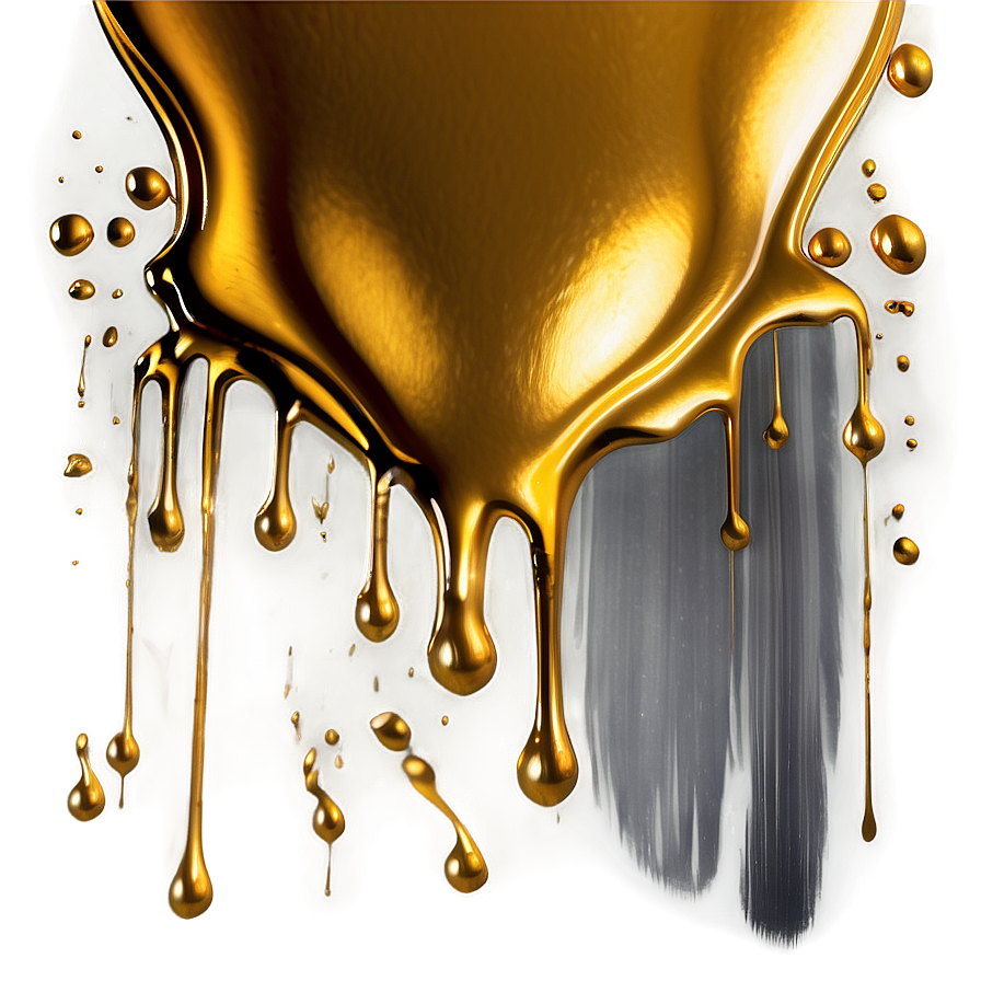 Gold Spray Paint Drip Png Tff