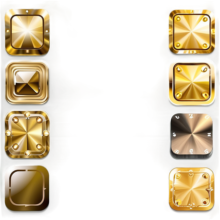 Gold Square For App Icon Design Png 06272024