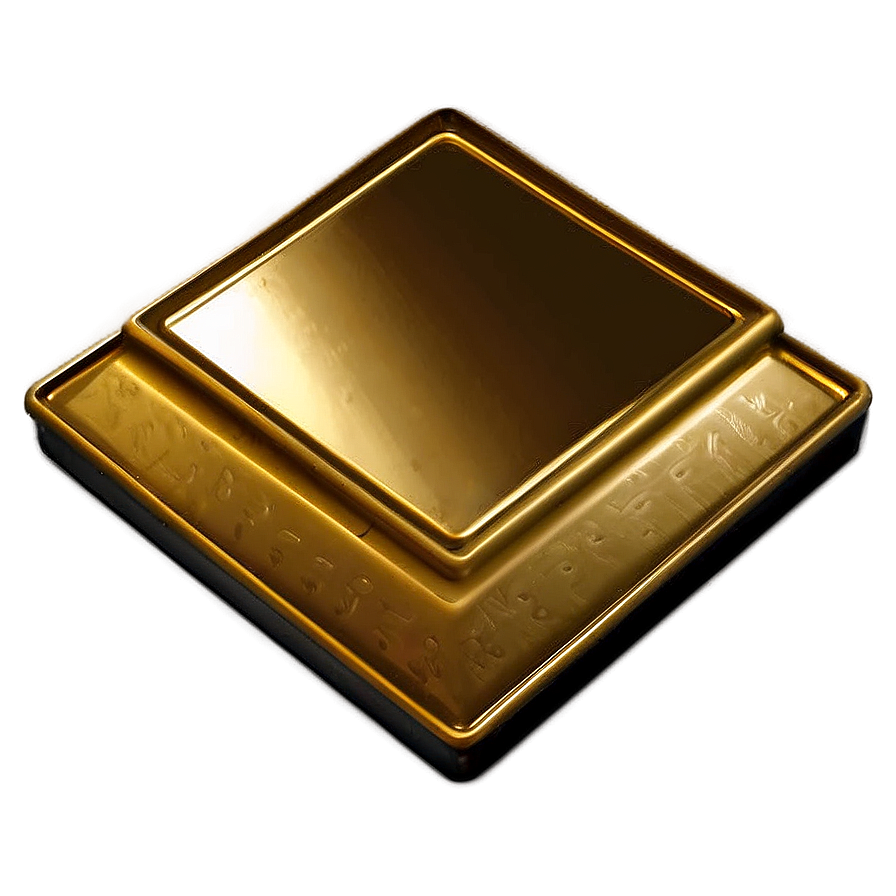 Gold Square For Certificate Seal Png 06272024