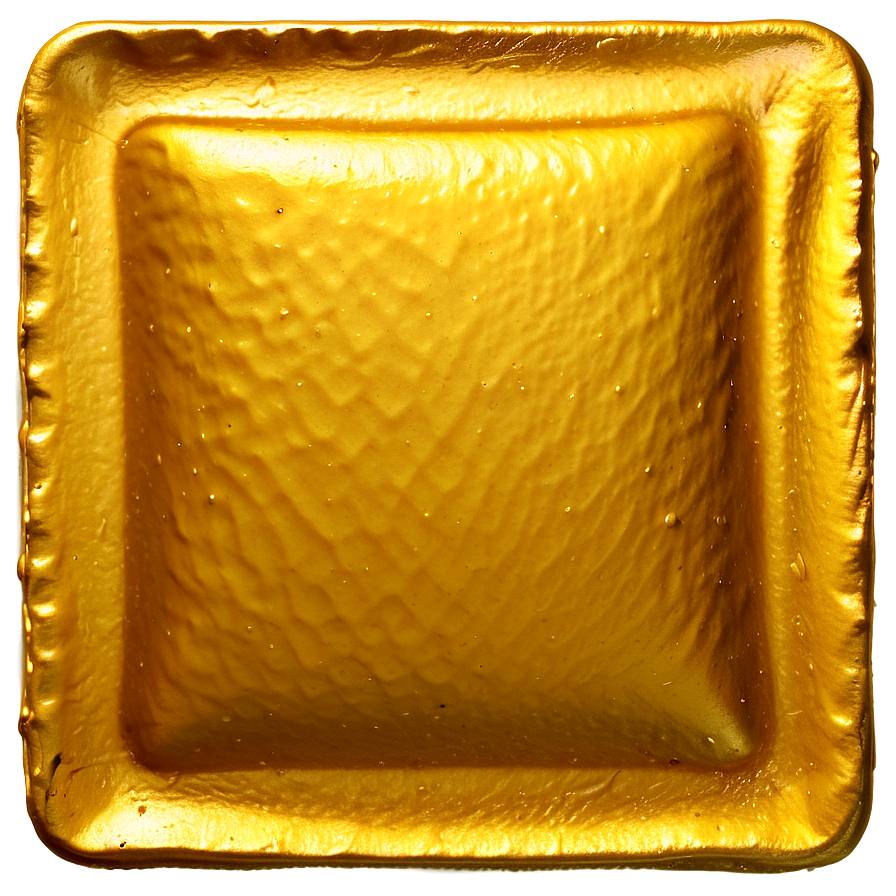 Gold Square With Embossed Effect Png 06272024