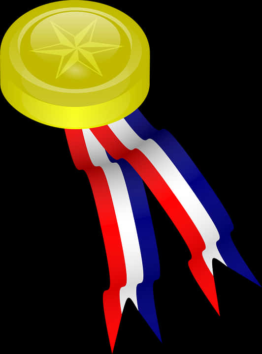 Gold Star Award Ribbon