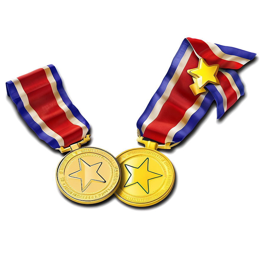 Gold Star Medals Png 69