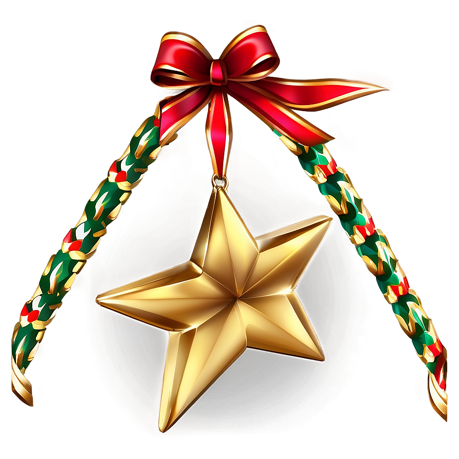 Gold Star Ornaments Png 06122024