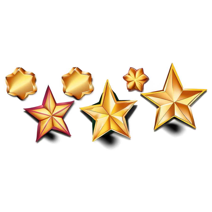 Gold Star Shapes Png 06122024