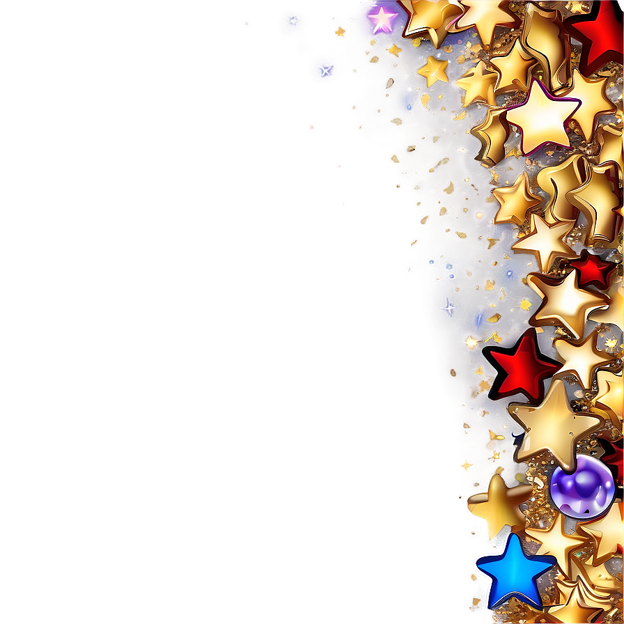 Gold Stars Border Png Nmc