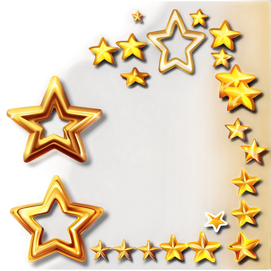 Gold Stars Collection Png 06122024