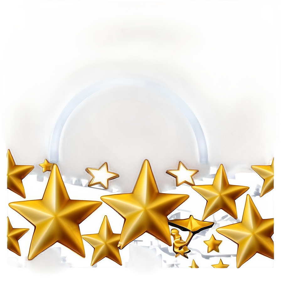 Gold Stars On White Png Krr15