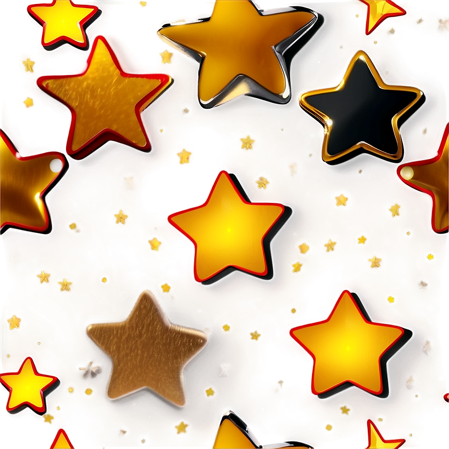 Gold Stars Overlay Png 06122024