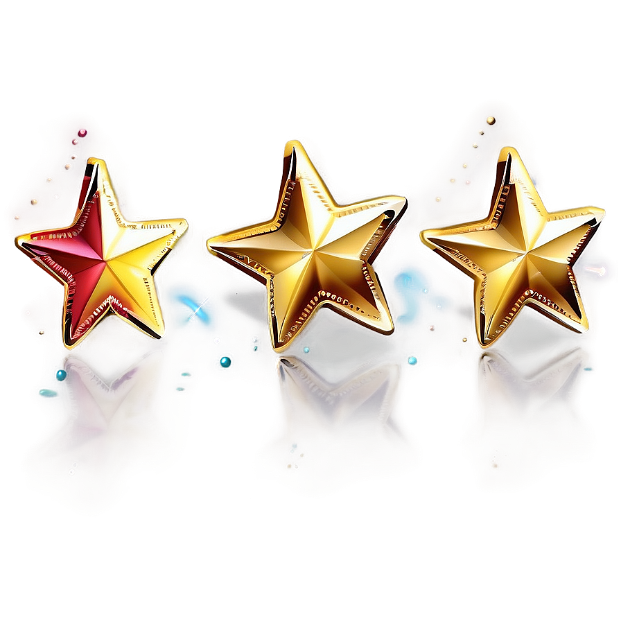 Gold Stars With Glare Png Khw