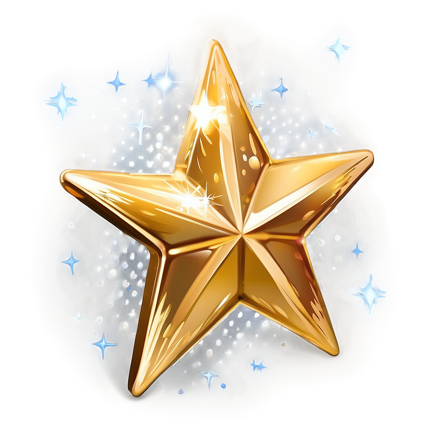 Gold Stars With Glare Png Xle