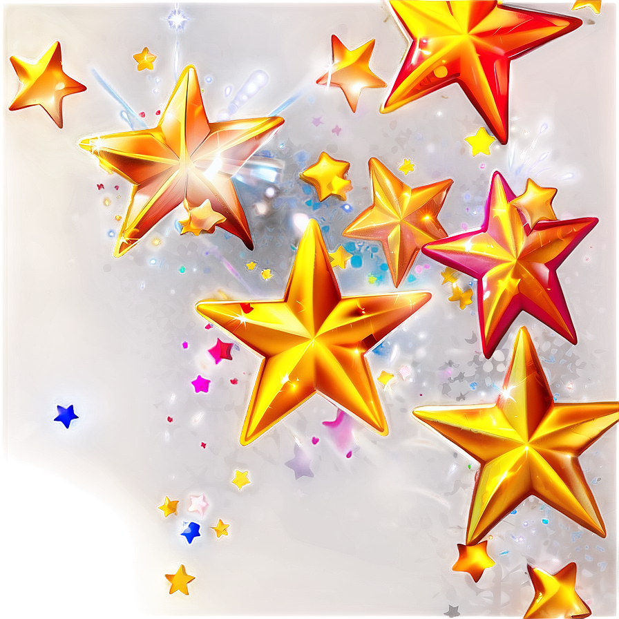 Gold Stars With Sparkles Png Qqa22