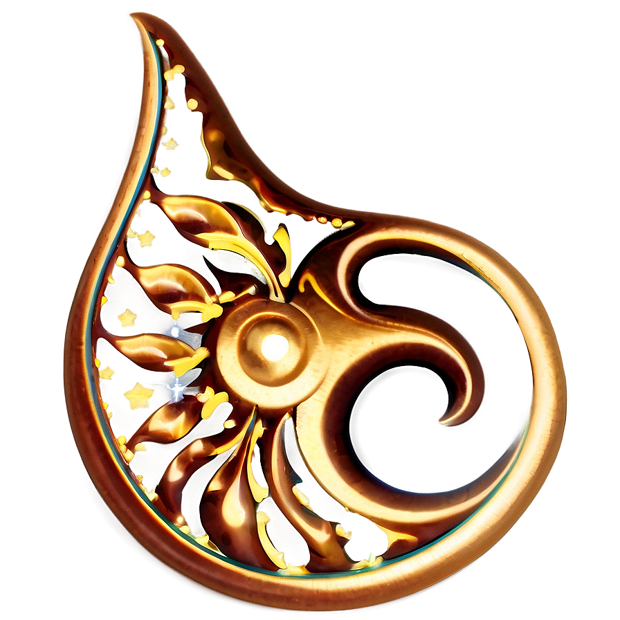 Gold Trim Swirl Png Ufj67