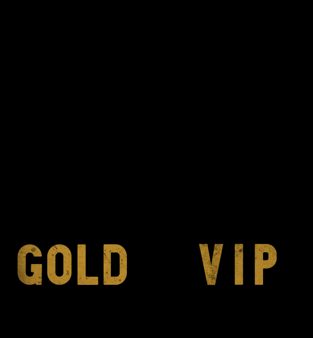 Gold V I P Text Black Background