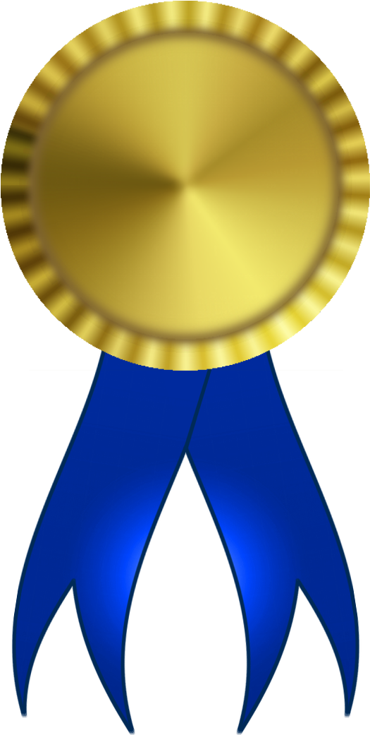 Goldand Blue Award Ribbon