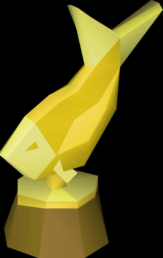 Golden Abstract Bird Trophy