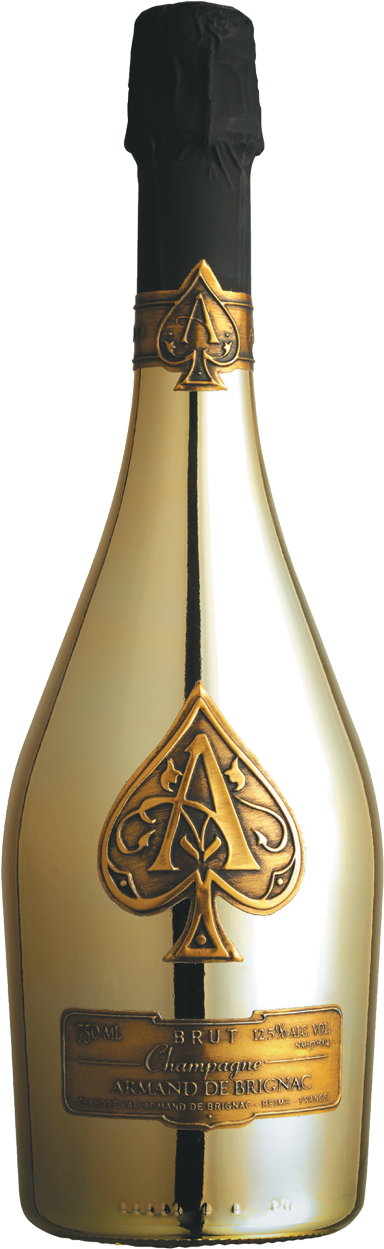 Golden Ace Spades Champagne Bottle