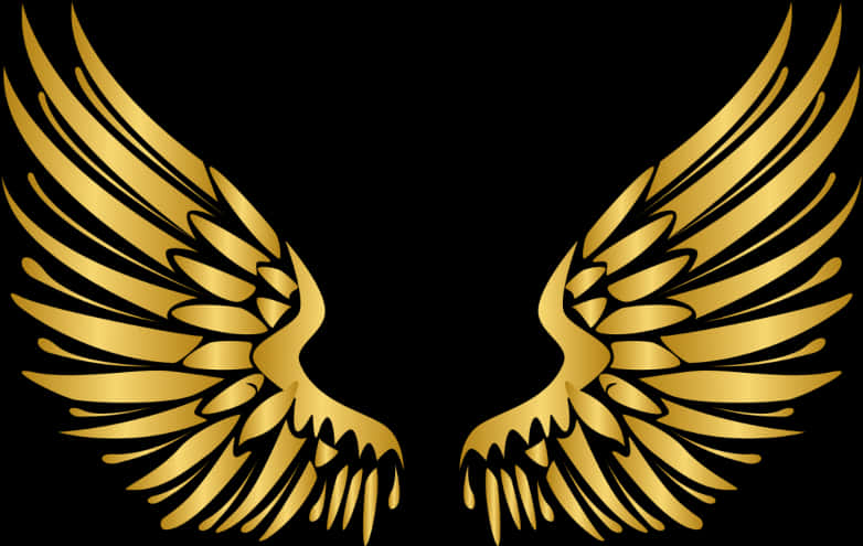 Golden Angel Wings Graphic