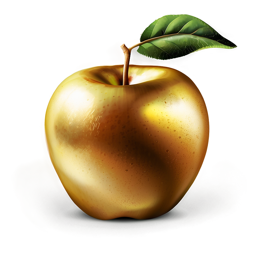 Golden Apple Illustration Png 65