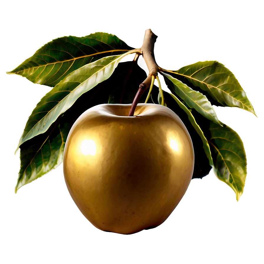 Golden Apple On Tree Png 06132024