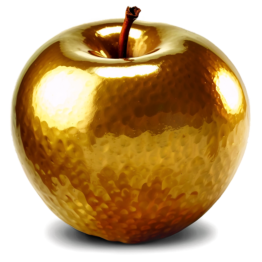 Golden Apple With Glow Png Qry57