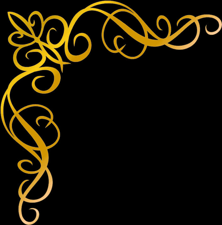 Golden Arabesque Corner Design