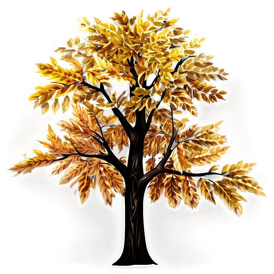 Golden Autumn Tree Png 30