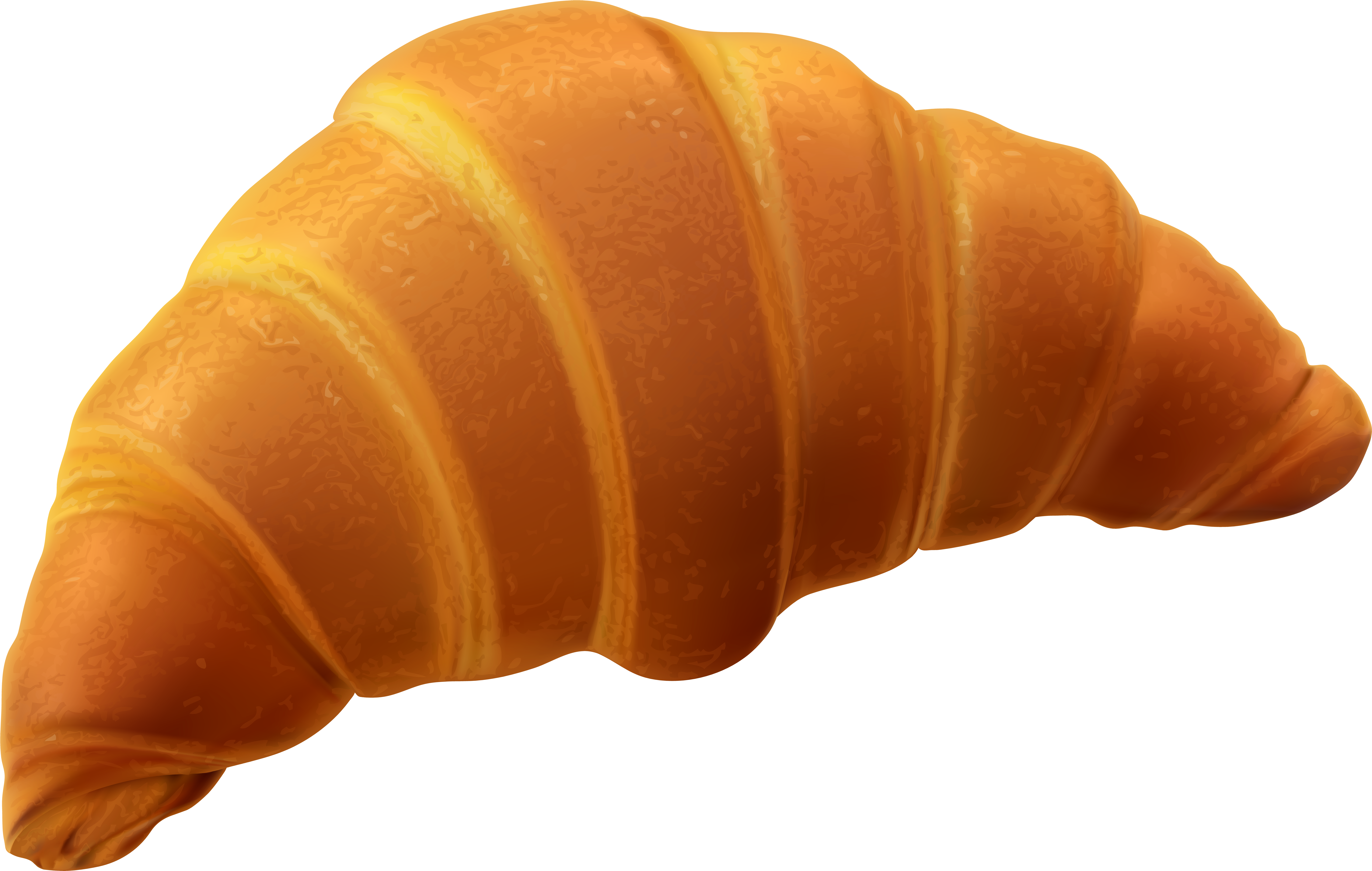 Golden Baked Croissant Isolated