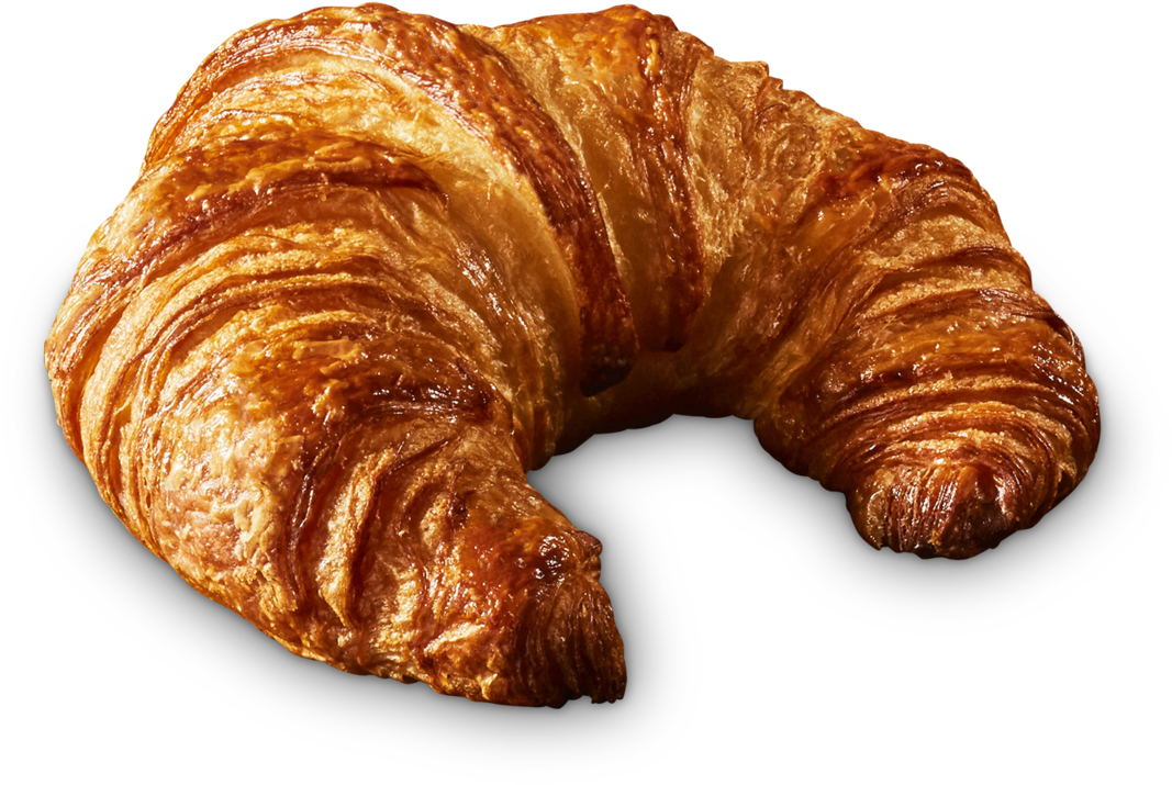 Golden Baked Croissant Transparent Background