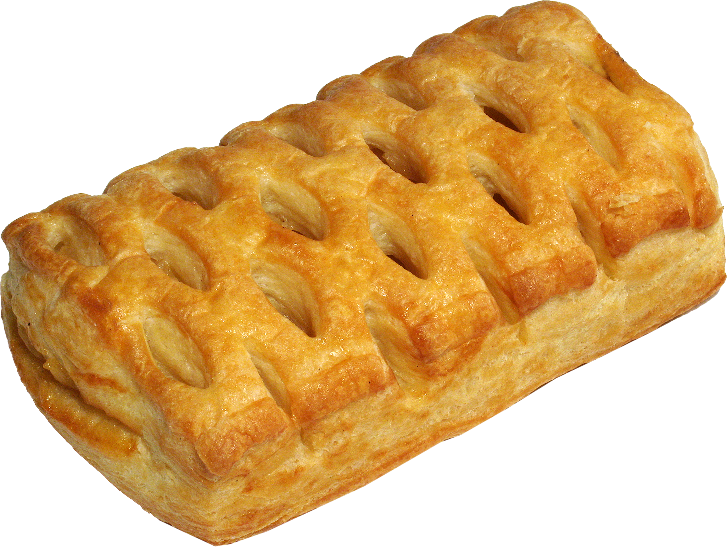 Golden Baked Lattice Pastry Bun