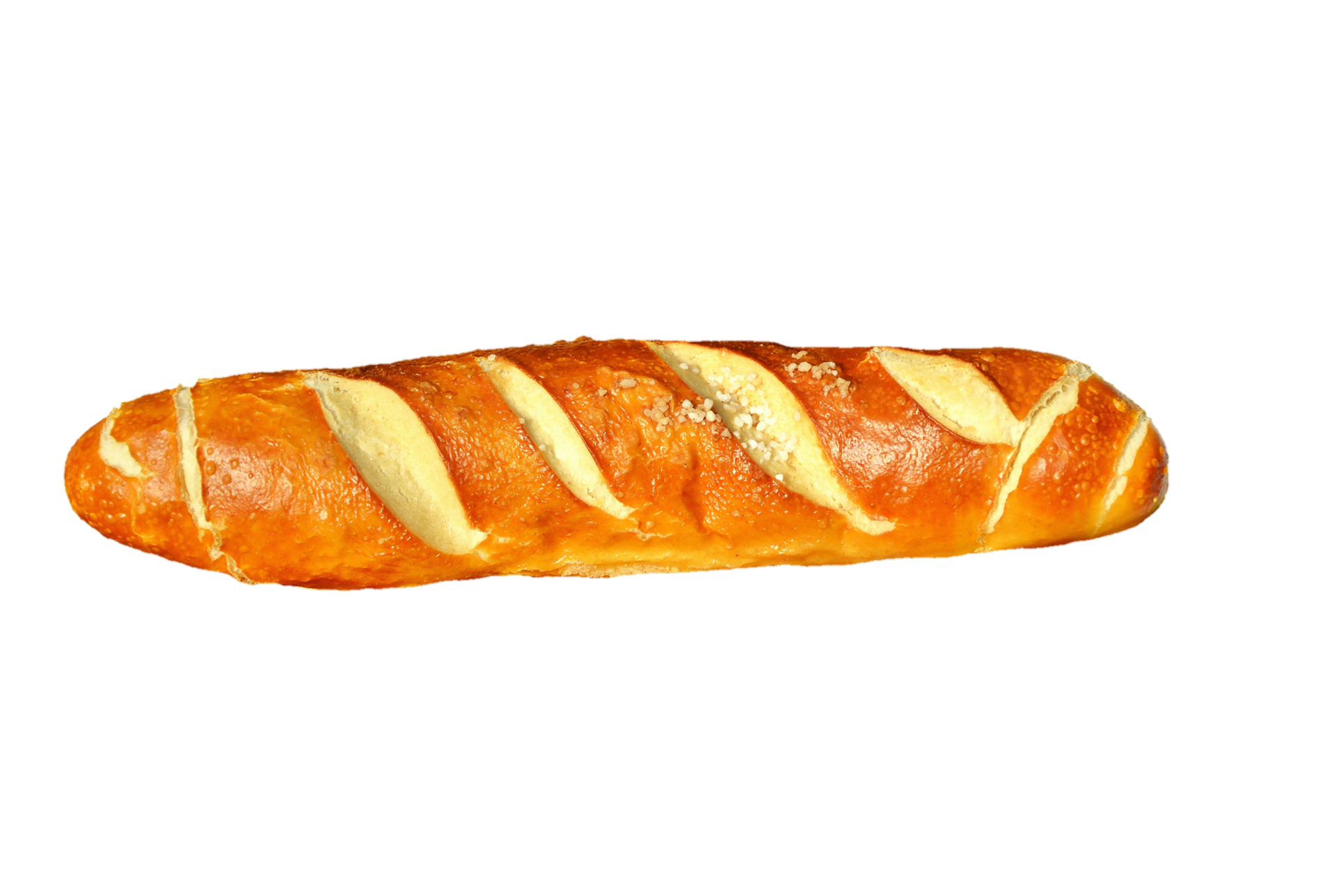 Golden Baked Pretzel Baguette