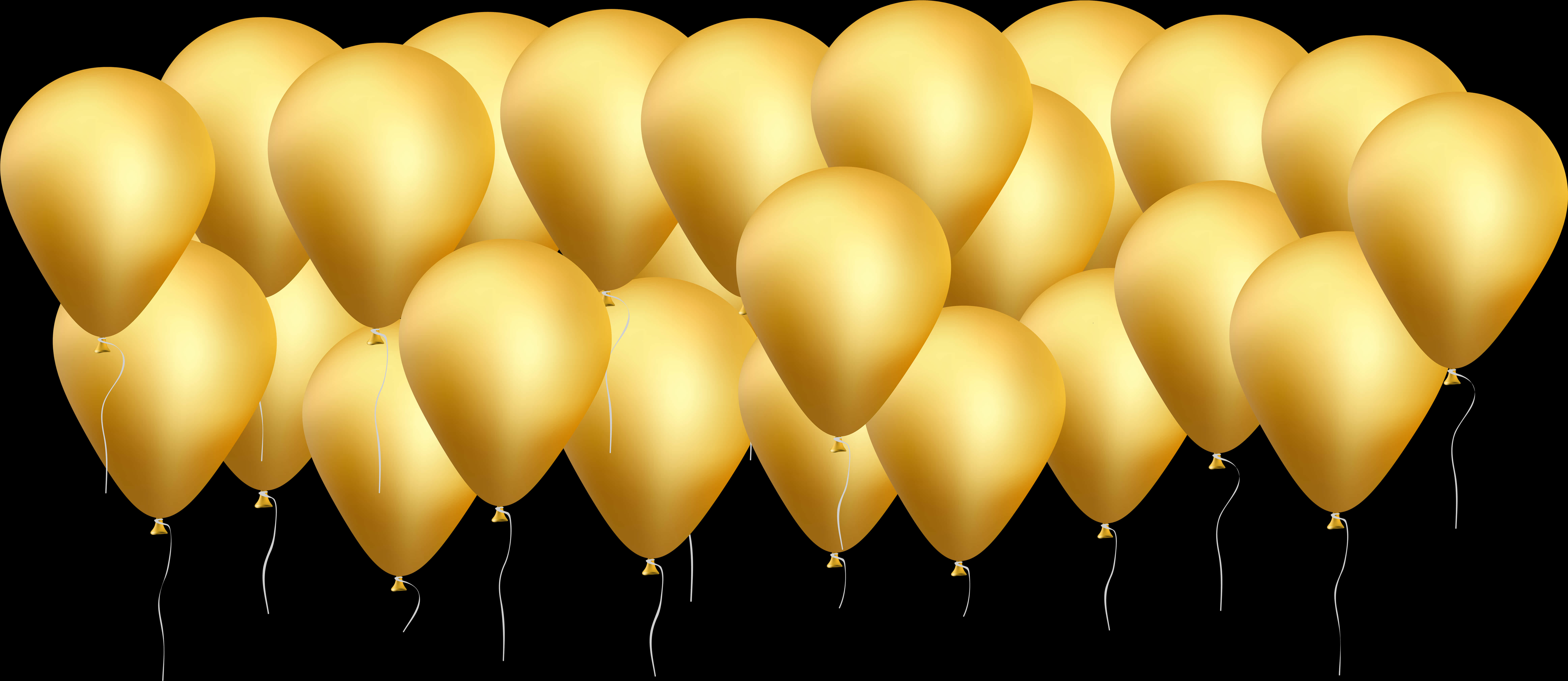 Golden Balloons Celebration Background