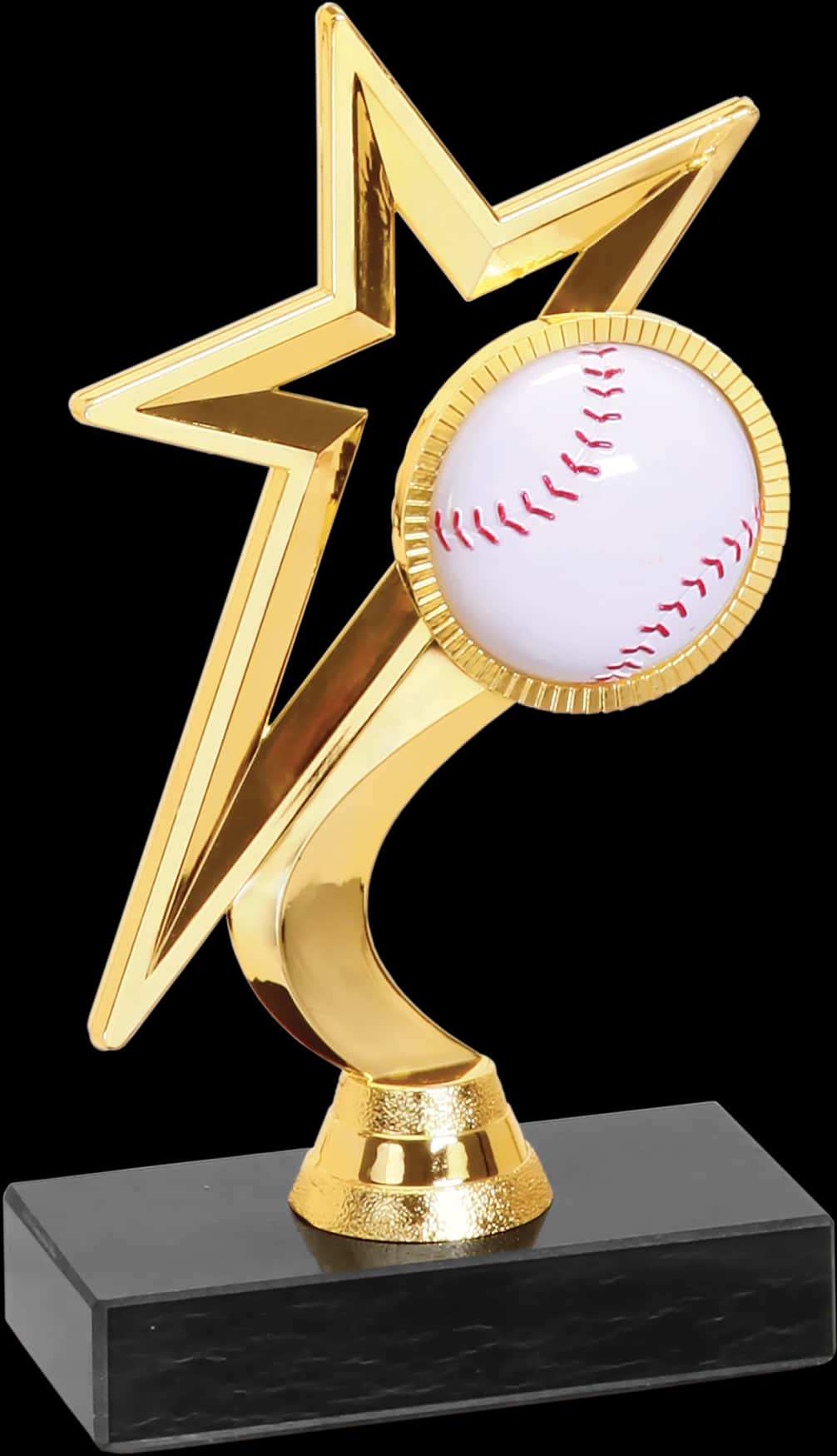 Golden Baseball Star Trophy