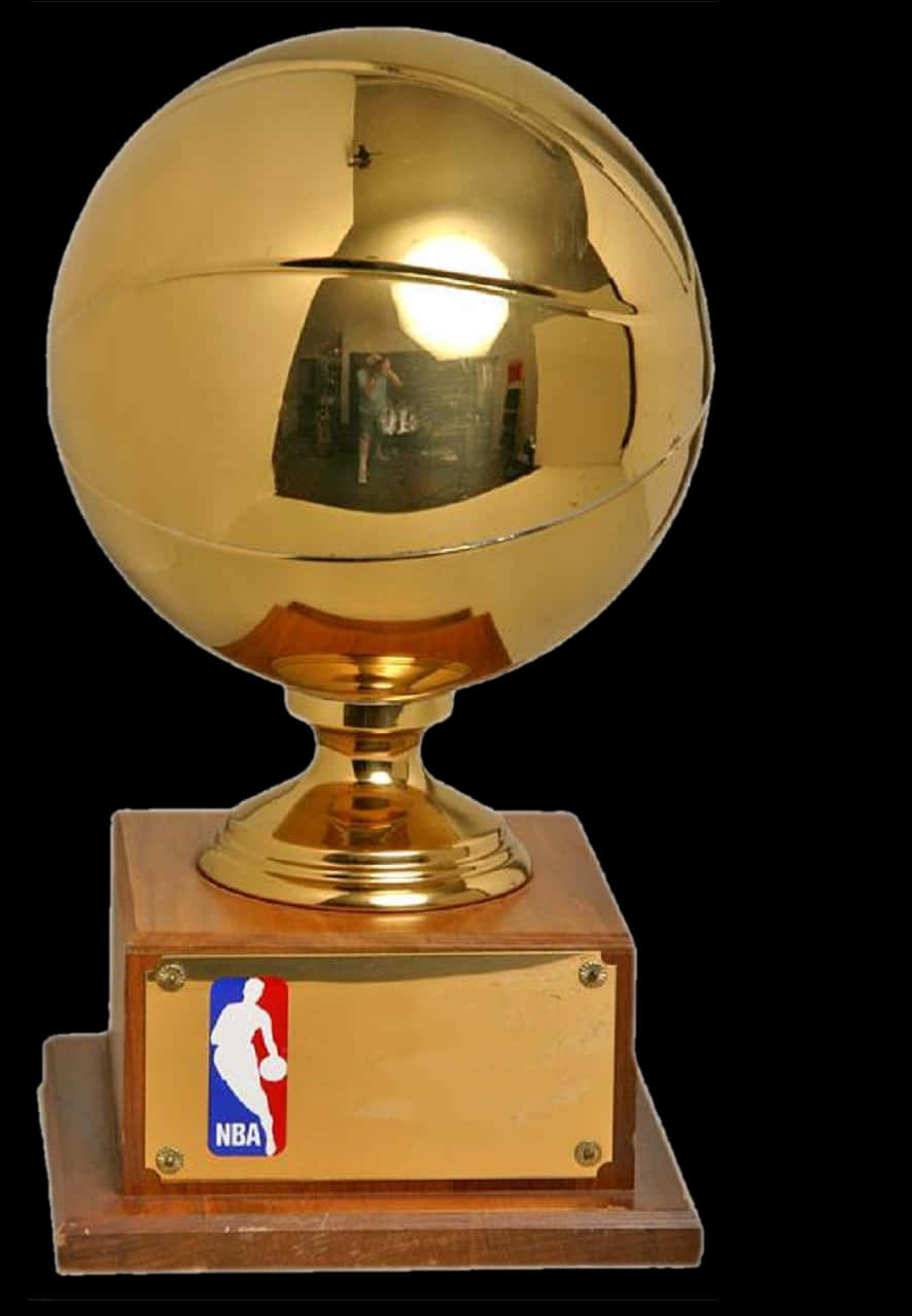 Golden Basketball Trophy