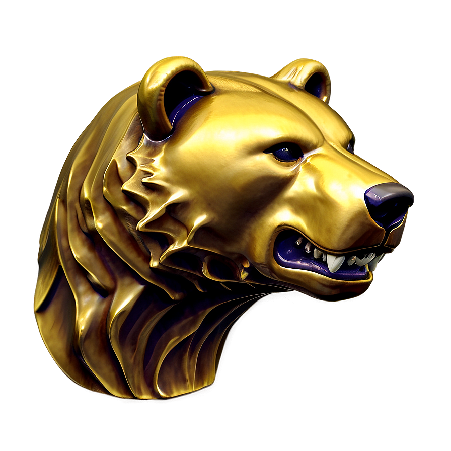 Golden Bear Head Png 06292024