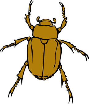 Golden Beetle Silhouette