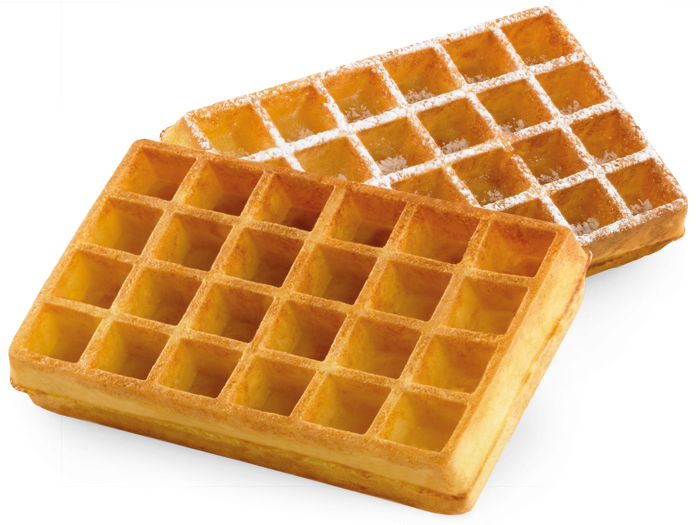 Golden Belgian Waffles Dustedwith Powdered Sugar.png