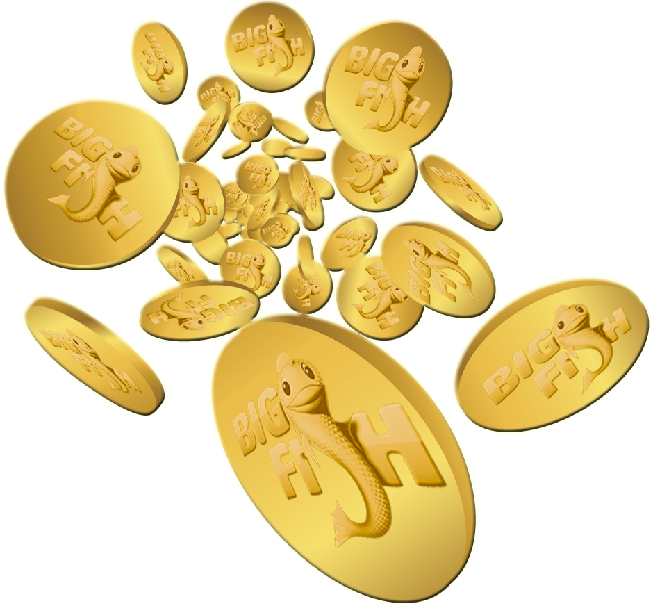 Golden Big Fish Coins