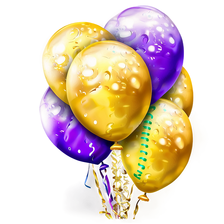 Golden Birthday Balloon Png Vvc